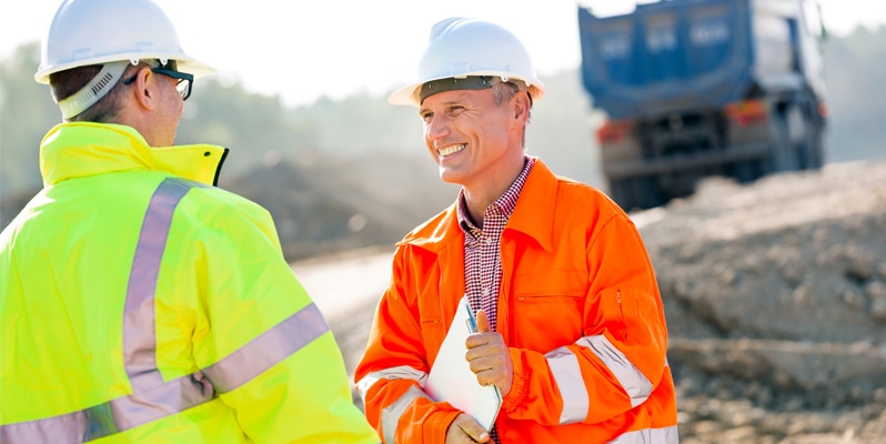 Construction Managers working on site